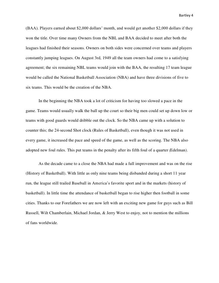 Research paper on history of basketball basketball personal essay